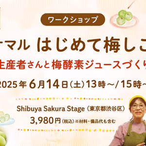 ※15時の回『ポケマルはじめて梅しごと～生産者さんと梅酵素ジュースづくり～』
