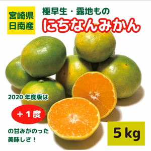 甘み充分！宮崎県産・極早生「にちなんみかん」(5kg)